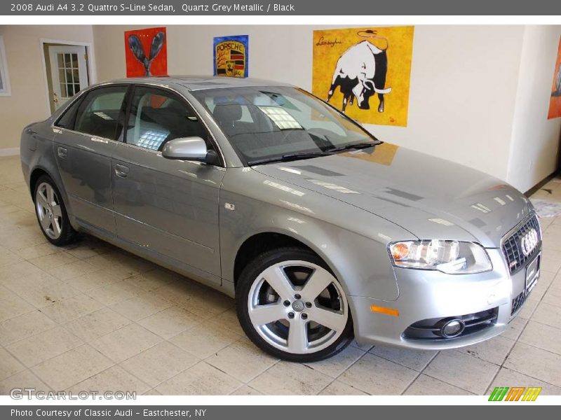 Quartz Grey Metallic / Black 2008 Audi A4 3.2 Quattro S-Line Sedan