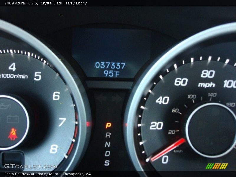 Crystal Black Pearl / Ebony 2009 Acura TL 3.5