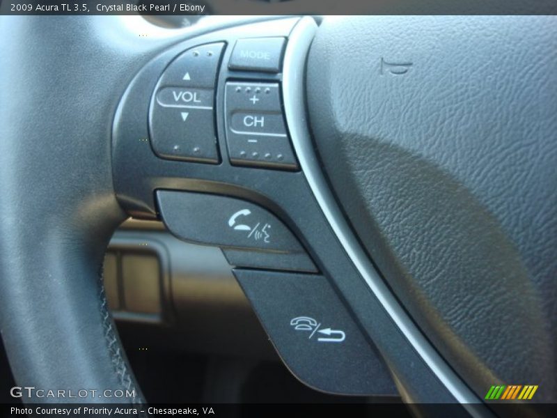 Crystal Black Pearl / Ebony 2009 Acura TL 3.5