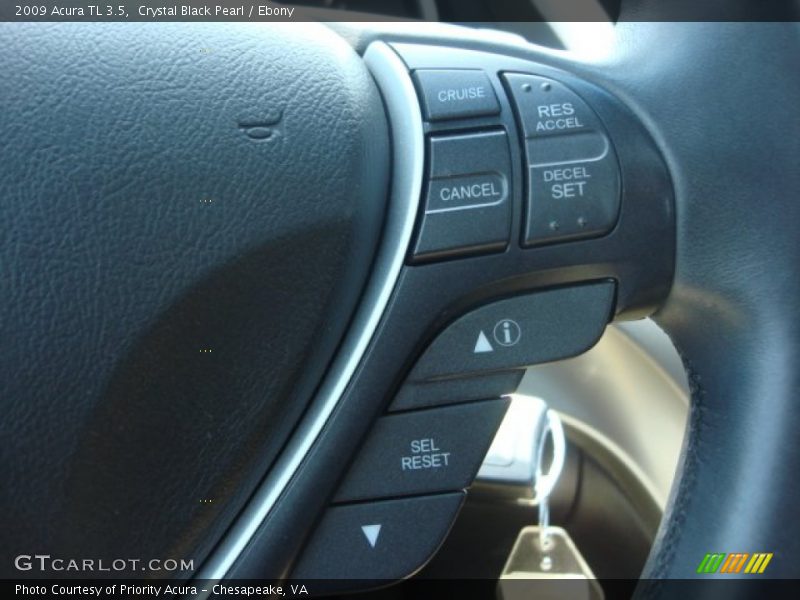 Crystal Black Pearl / Ebony 2009 Acura TL 3.5