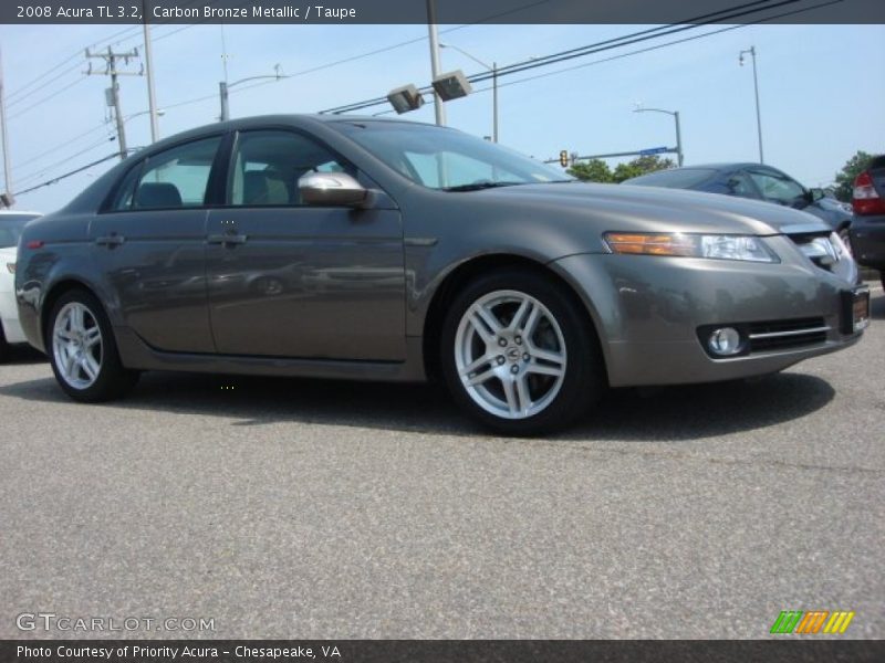 Carbon Bronze Metallic / Taupe 2008 Acura TL 3.2