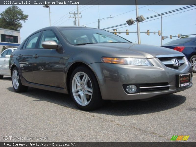 Carbon Bronze Metallic / Taupe 2008 Acura TL 3.2