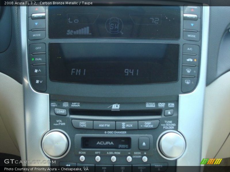 Carbon Bronze Metallic / Taupe 2008 Acura TL 3.2