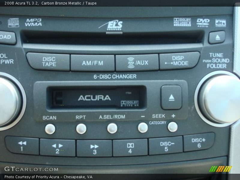 Carbon Bronze Metallic / Taupe 2008 Acura TL 3.2