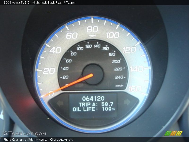 Nighthawk Black Pearl / Taupe 2008 Acura TL 3.2