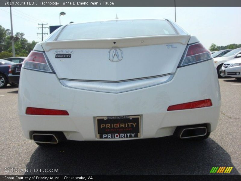 White Diamond Pearl / Taupe 2010 Acura TL 3.5 Technology