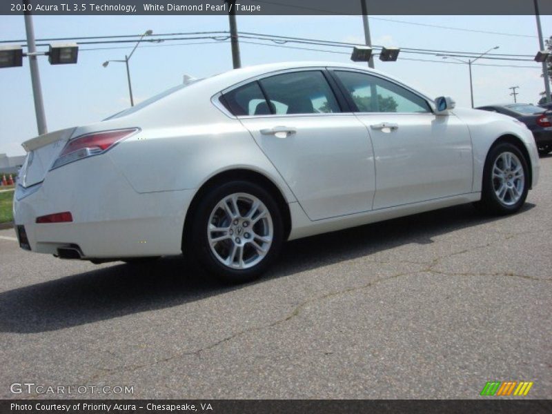 White Diamond Pearl / Taupe 2010 Acura TL 3.5 Technology