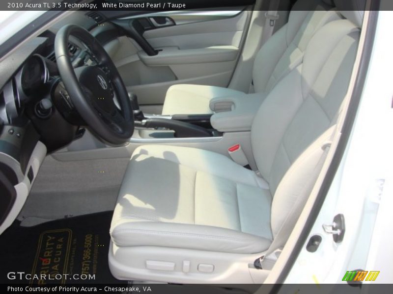 White Diamond Pearl / Taupe 2010 Acura TL 3.5 Technology