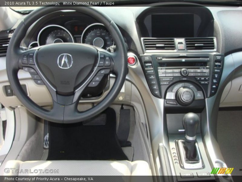 White Diamond Pearl / Taupe 2010 Acura TL 3.5 Technology