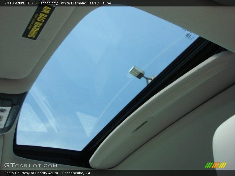 White Diamond Pearl / Taupe 2010 Acura TL 3.5 Technology