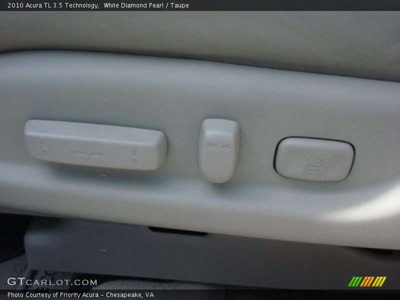 White Diamond Pearl / Taupe 2010 Acura TL 3.5 Technology