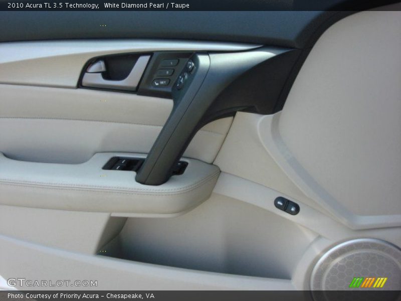 White Diamond Pearl / Taupe 2010 Acura TL 3.5 Technology