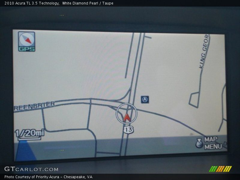 White Diamond Pearl / Taupe 2010 Acura TL 3.5 Technology