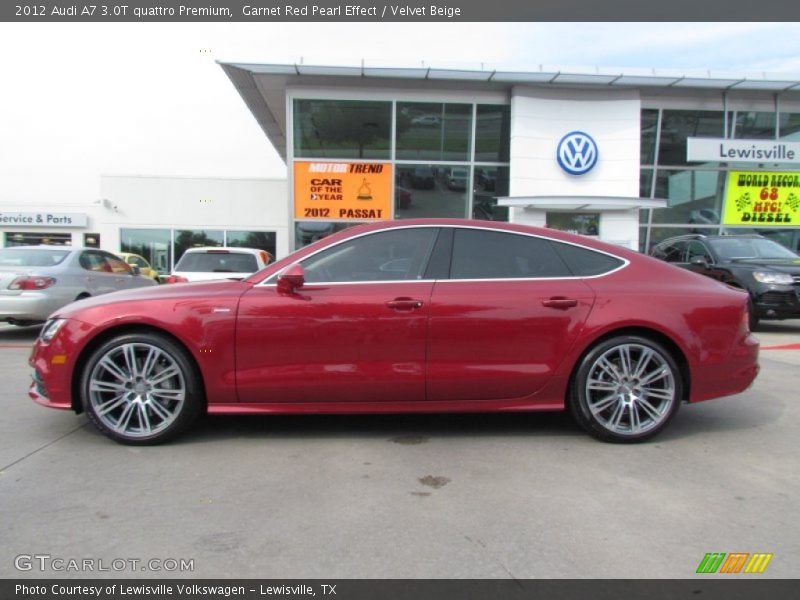 Garnet Red Pearl Effect / Velvet Beige 2012 Audi A7 3.0T quattro Premium