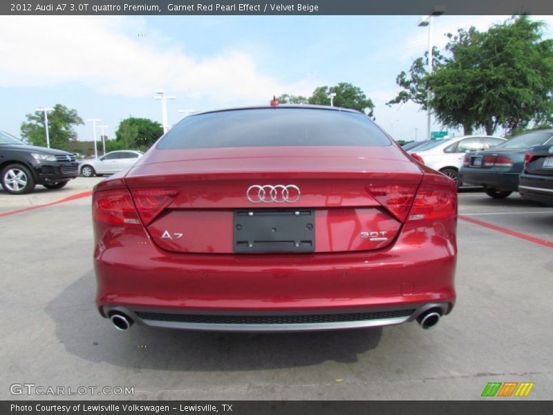 Garnet Red Pearl Effect / Velvet Beige 2012 Audi A7 3.0T quattro Premium