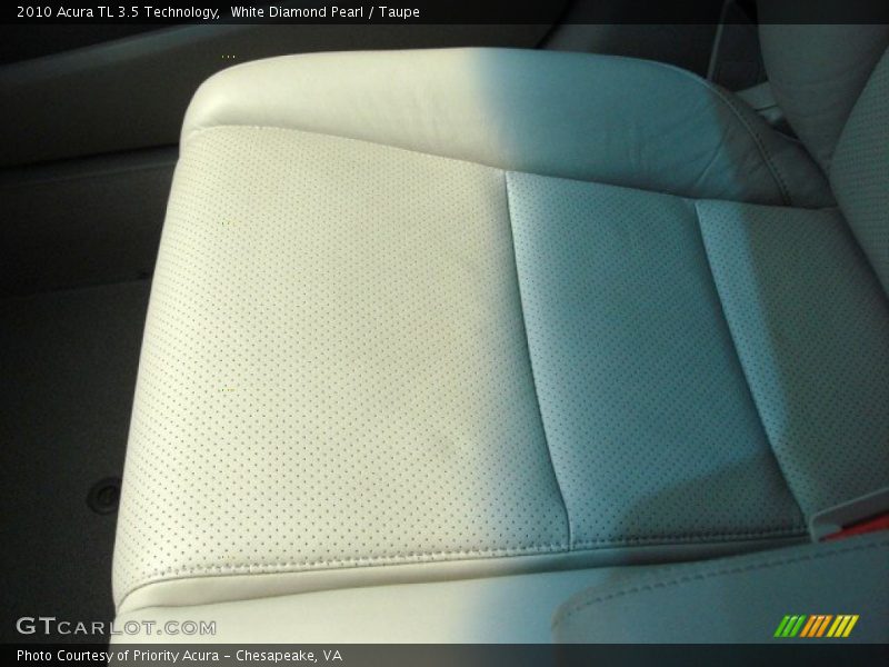 White Diamond Pearl / Taupe 2010 Acura TL 3.5 Technology