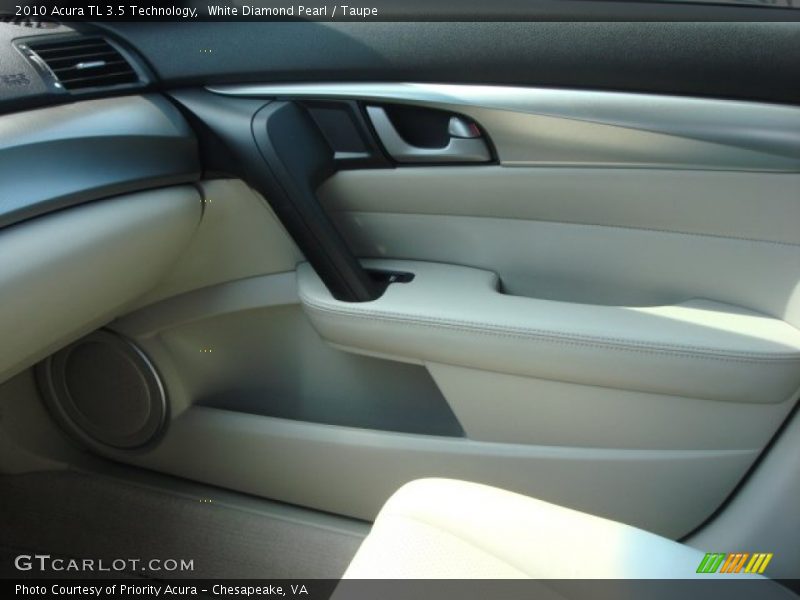 White Diamond Pearl / Taupe 2010 Acura TL 3.5 Technology