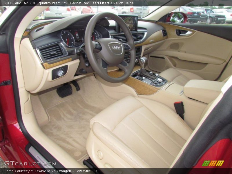 Velvet Beige Interior - 2012 A7 3.0T quattro Premium 