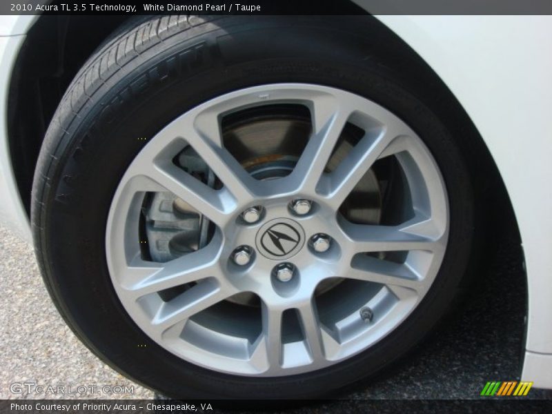 White Diamond Pearl / Taupe 2010 Acura TL 3.5 Technology