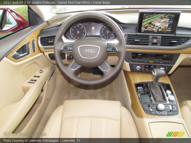 Garnet Red Pearl Effect / Velvet Beige 2012 Audi A7 3.0T quattro Premium