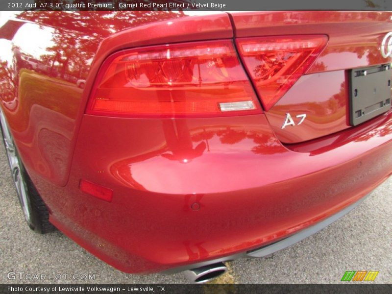 Garnet Red Pearl Effect / Velvet Beige 2012 Audi A7 3.0T quattro Premium
