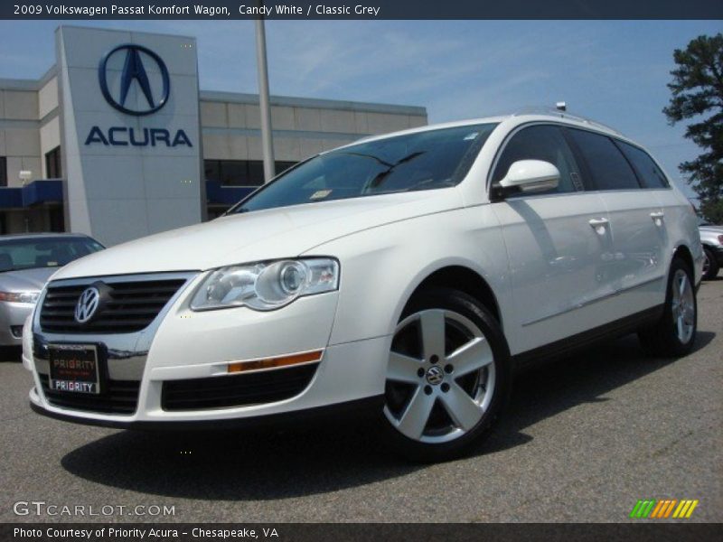 Candy White / Classic Grey 2009 Volkswagen Passat Komfort Wagon