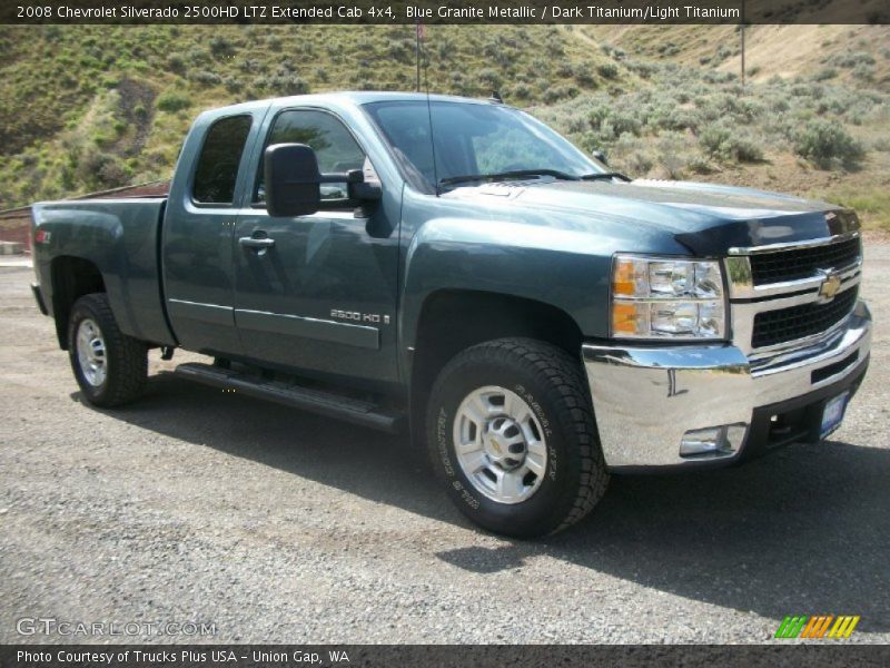 Blue Granite Metallic / Dark Titanium/Light Titanium 2008 Chevrolet Silverado 2500HD LTZ Extended Cab 4x4