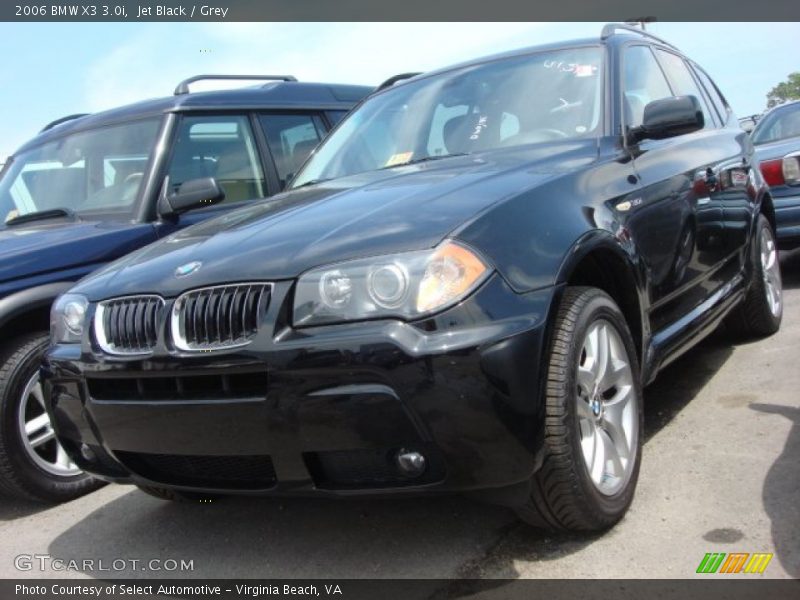 Jet Black / Grey 2006 BMW X3 3.0i