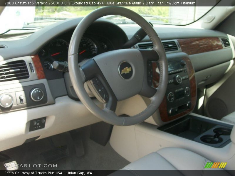 Blue Granite Metallic / Dark Titanium/Light Titanium 2008 Chevrolet Silverado 2500HD LTZ Extended Cab 4x4