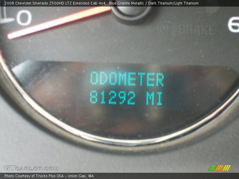 Blue Granite Metallic / Dark Titanium/Light Titanium 2008 Chevrolet Silverado 2500HD LTZ Extended Cab 4x4
