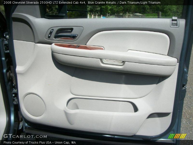 Blue Granite Metallic / Dark Titanium/Light Titanium 2008 Chevrolet Silverado 2500HD LTZ Extended Cab 4x4