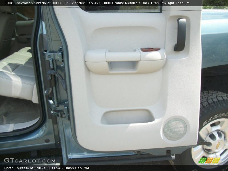 Blue Granite Metallic / Dark Titanium/Light Titanium 2008 Chevrolet Silverado 2500HD LTZ Extended Cab 4x4