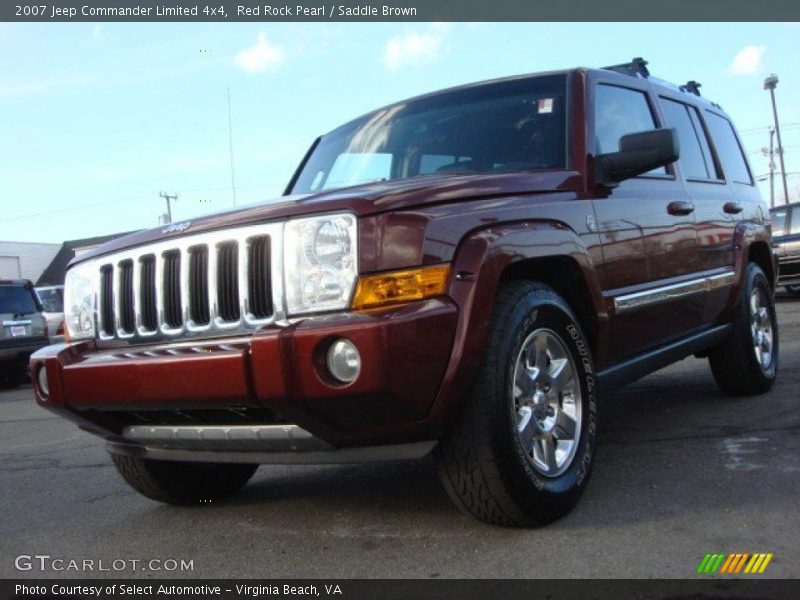 Red Rock Pearl / Saddle Brown 2007 Jeep Commander Limited 4x4