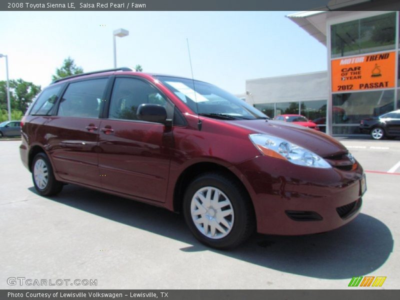 Salsa Red Pearl / Fawn 2008 Toyota Sienna LE