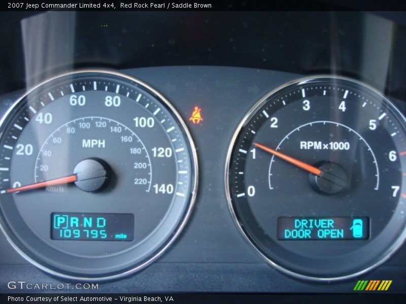 Red Rock Pearl / Saddle Brown 2007 Jeep Commander Limited 4x4