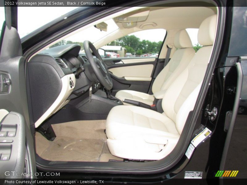 Black / Cornsilk Beige 2012 Volkswagen Jetta SE Sedan