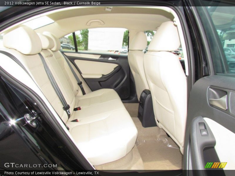 Black / Cornsilk Beige 2012 Volkswagen Jetta SE Sedan
