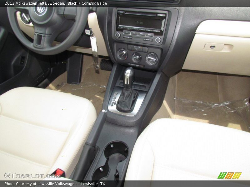 Black / Cornsilk Beige 2012 Volkswagen Jetta SE Sedan