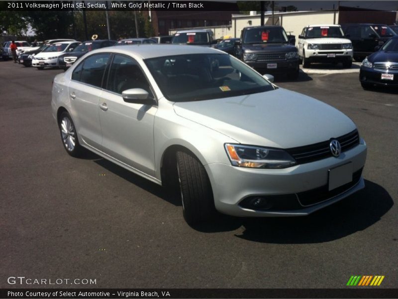 White Gold Metallic / Titan Black 2011 Volkswagen Jetta SEL Sedan