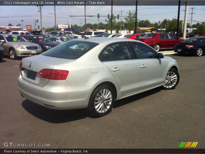 White Gold Metallic / Titan Black 2011 Volkswagen Jetta SEL Sedan