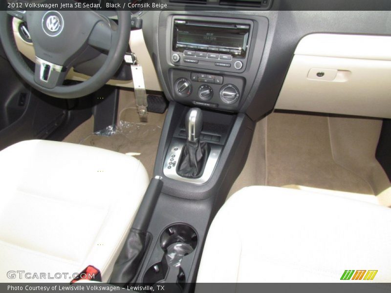 Black / Cornsilk Beige 2012 Volkswagen Jetta SE Sedan