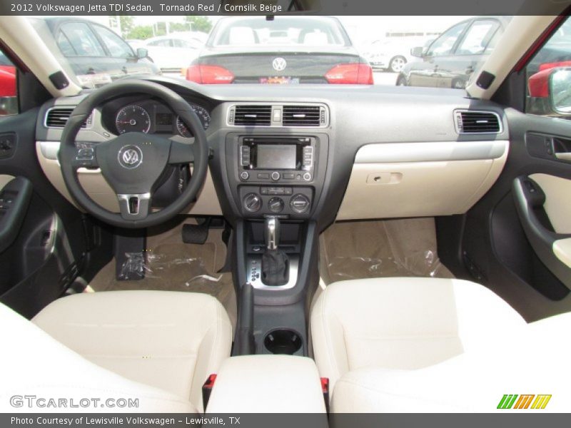 Tornado Red / Cornsilk Beige 2012 Volkswagen Jetta TDI Sedan