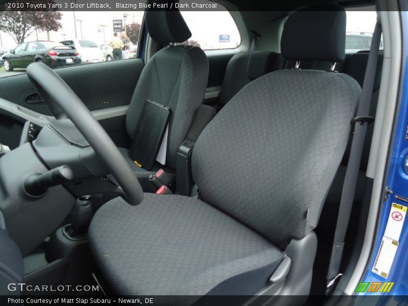 Blazing Blue Pearl / Dark Charcoal 2010 Toyota Yaris 3 Door Liftback