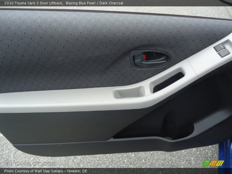 Blazing Blue Pearl / Dark Charcoal 2010 Toyota Yaris 3 Door Liftback
