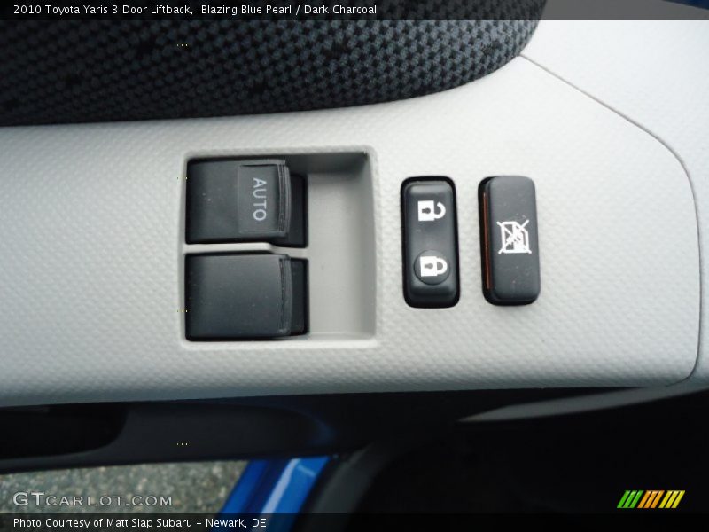 Blazing Blue Pearl / Dark Charcoal 2010 Toyota Yaris 3 Door Liftback