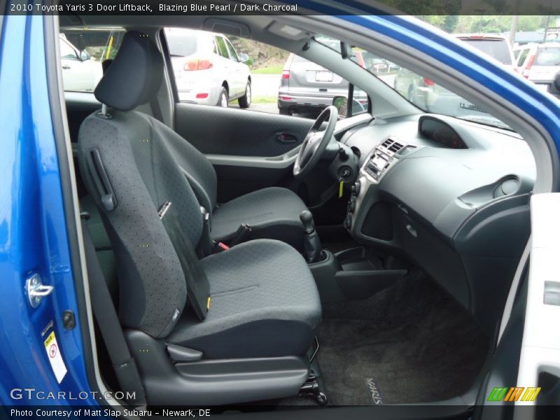 Blazing Blue Pearl / Dark Charcoal 2010 Toyota Yaris 3 Door Liftback