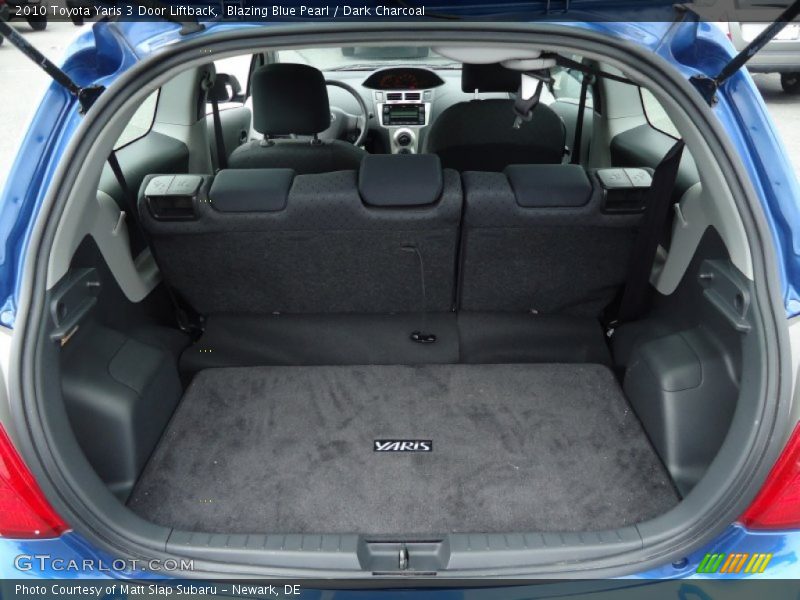 Blazing Blue Pearl / Dark Charcoal 2010 Toyota Yaris 3 Door Liftback