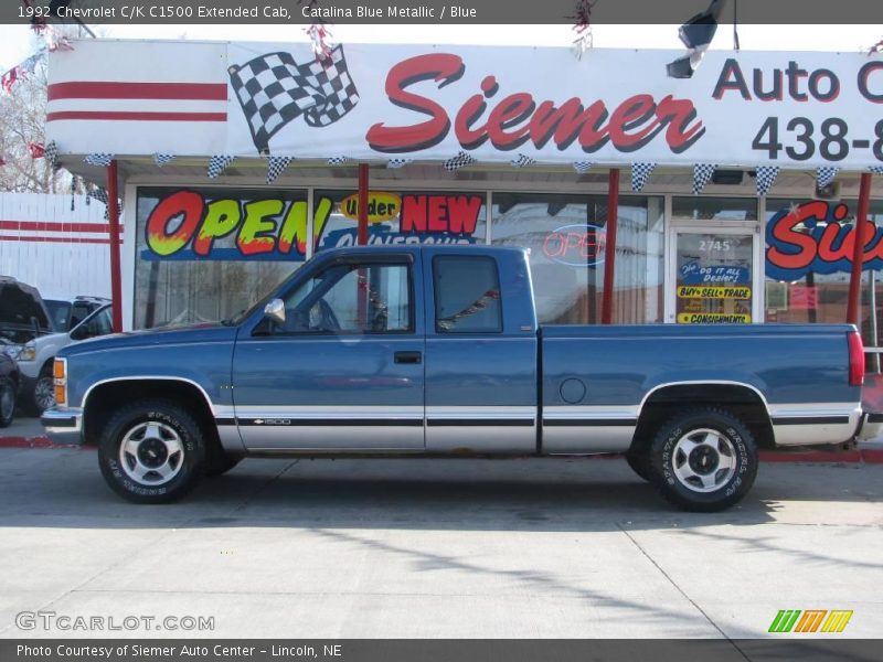 Catalina Blue Metallic / Blue 1992 Chevrolet C/K C1500 Extended Cab