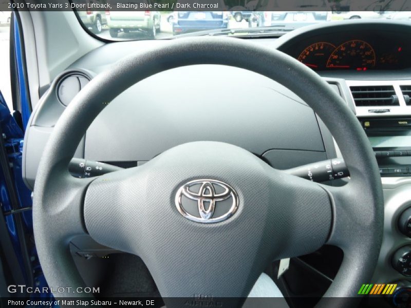 Blazing Blue Pearl / Dark Charcoal 2010 Toyota Yaris 3 Door Liftback