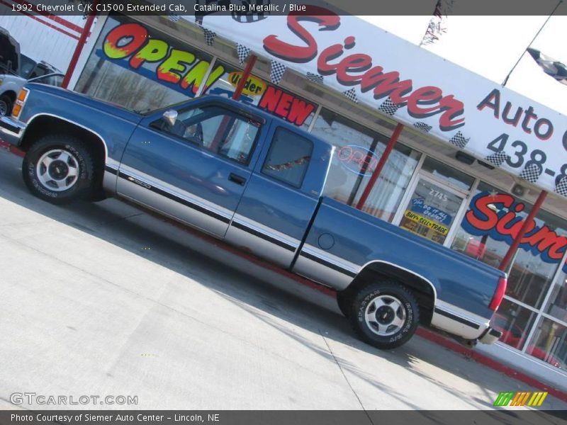 Catalina Blue Metallic / Blue 1992 Chevrolet C/K C1500 Extended Cab